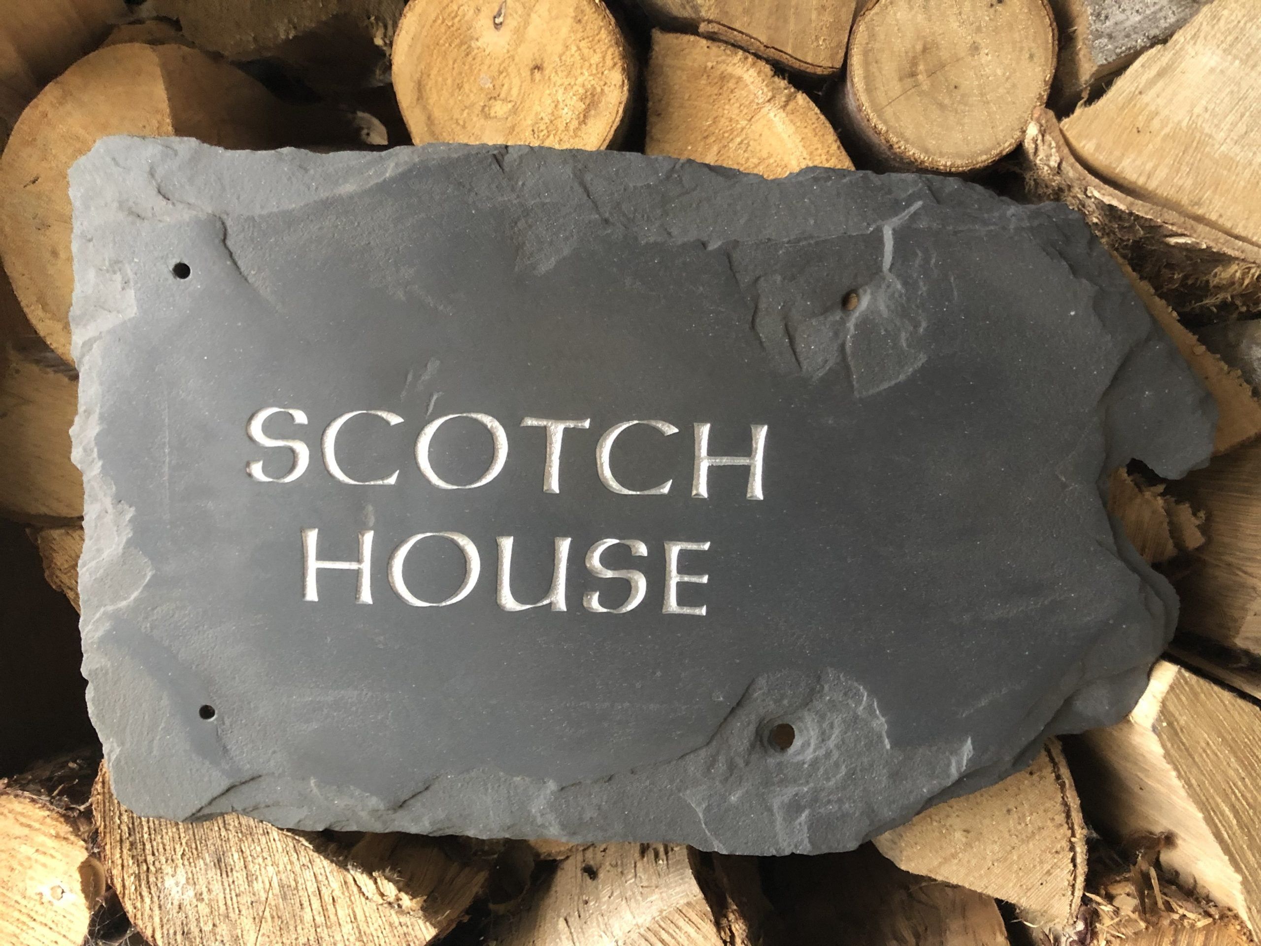 Reclaimed Scottish Slate House Signs Random Sizes Made To Fit Your ext