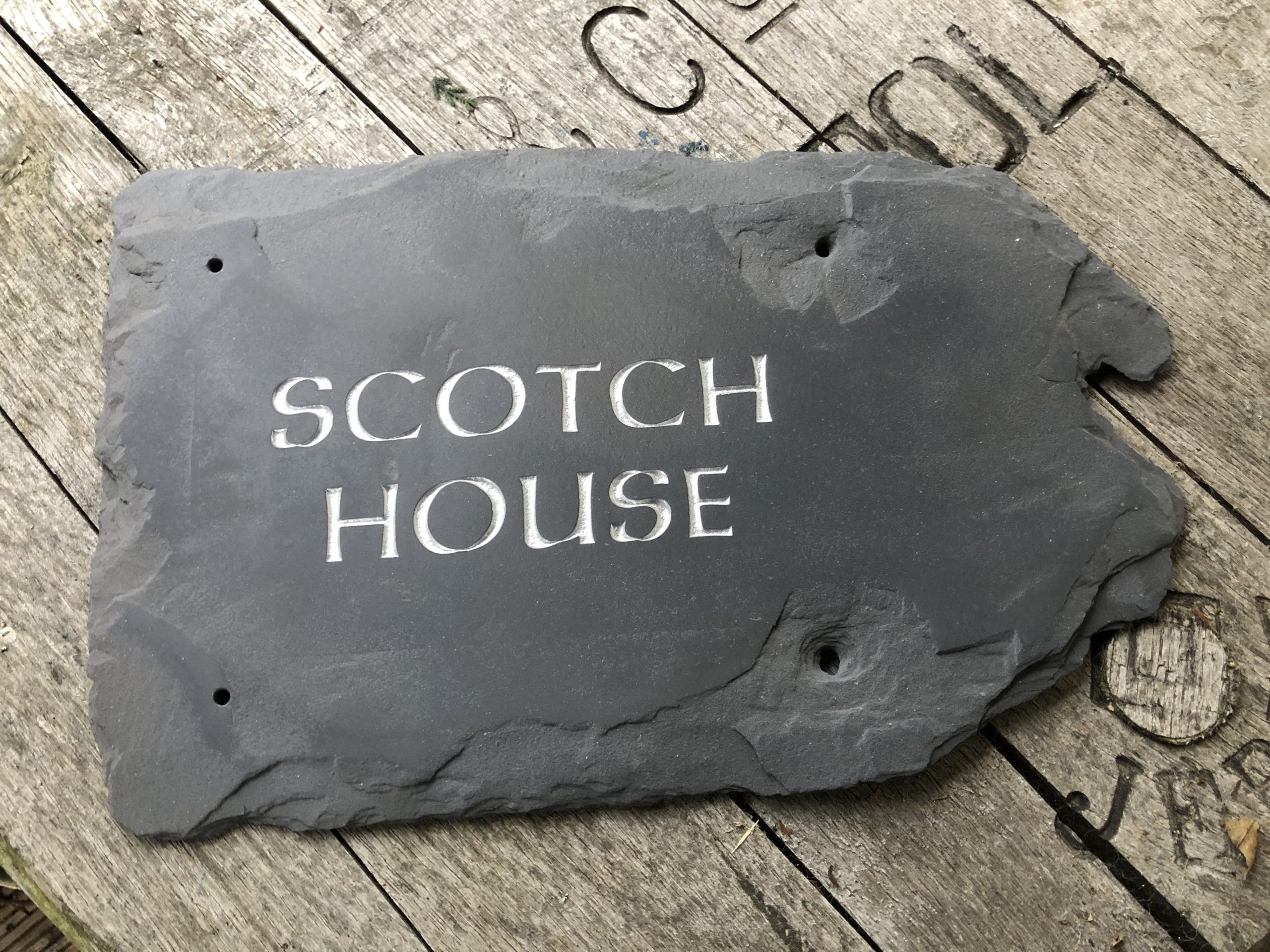 Reclaimed Scottish Slate House Signs Random Sizes Made To Fit Your ext - Image 3