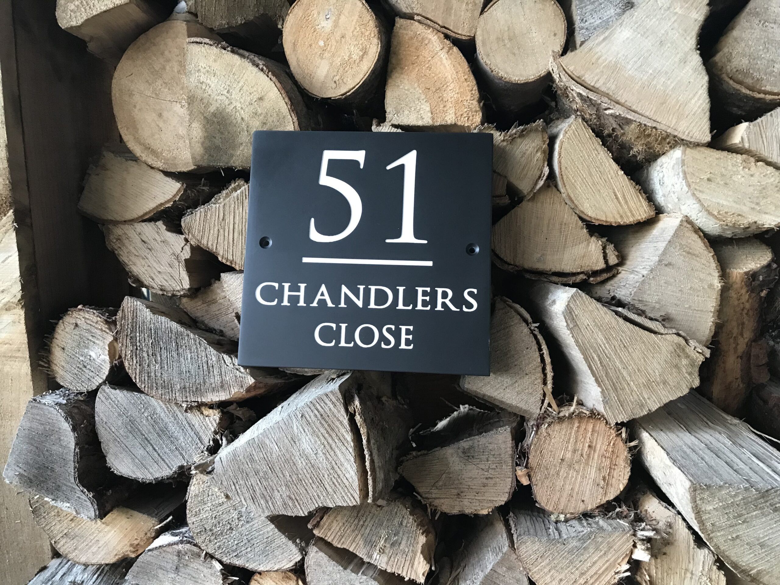 Large Deep Engraved Slate House Door Number