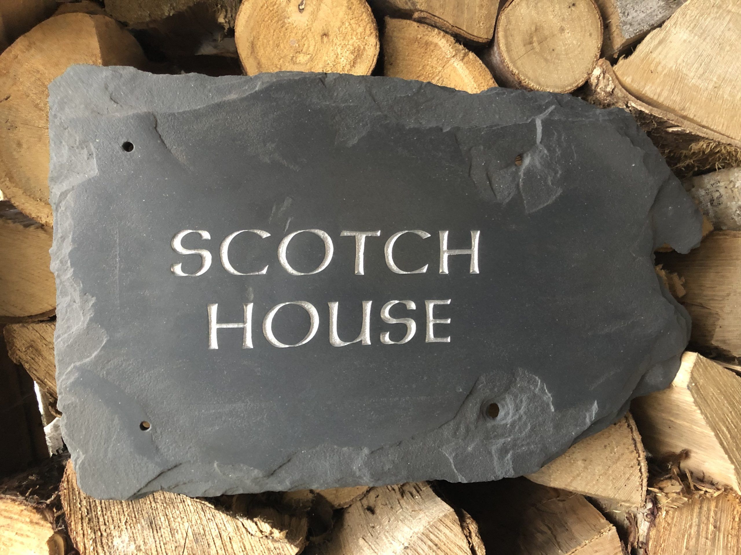 Reclaimed Scottish Slate House Signs Random Sizes Made To Fit Your ext - Image 2