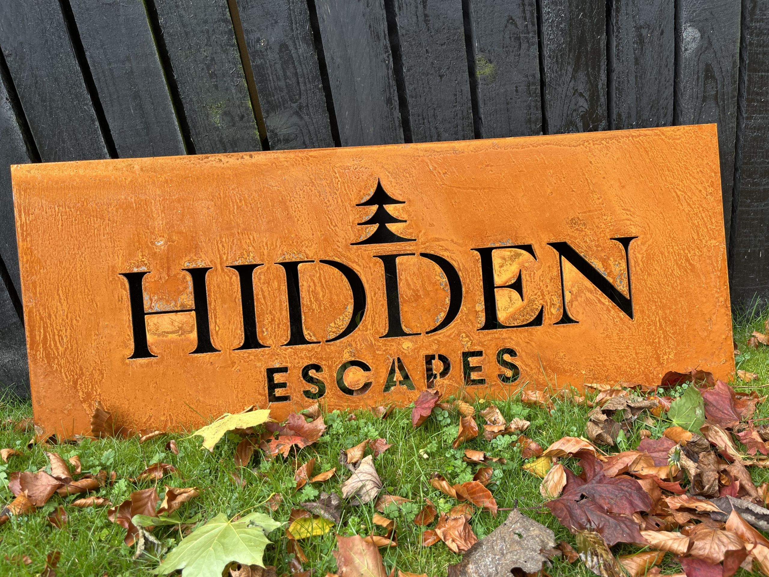 Large Rustic Corten Steel Signs- The perfect no maintenance required wall sign various sizes.