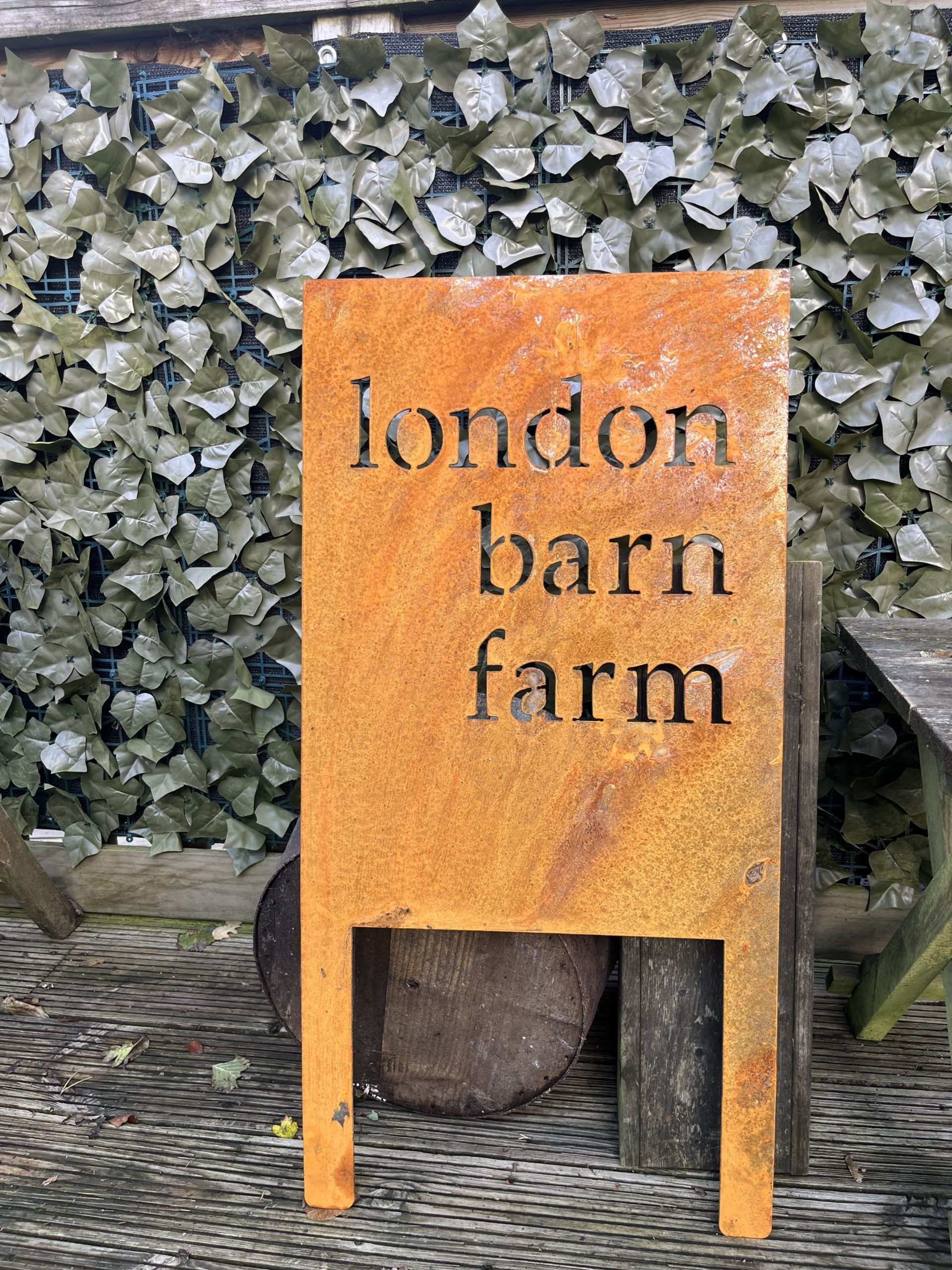 House Signs - House Number - Made With 2mm Thick Corten Steel With Posts for Quick Easy Install -various sizes available No Fixings Required - Image 6