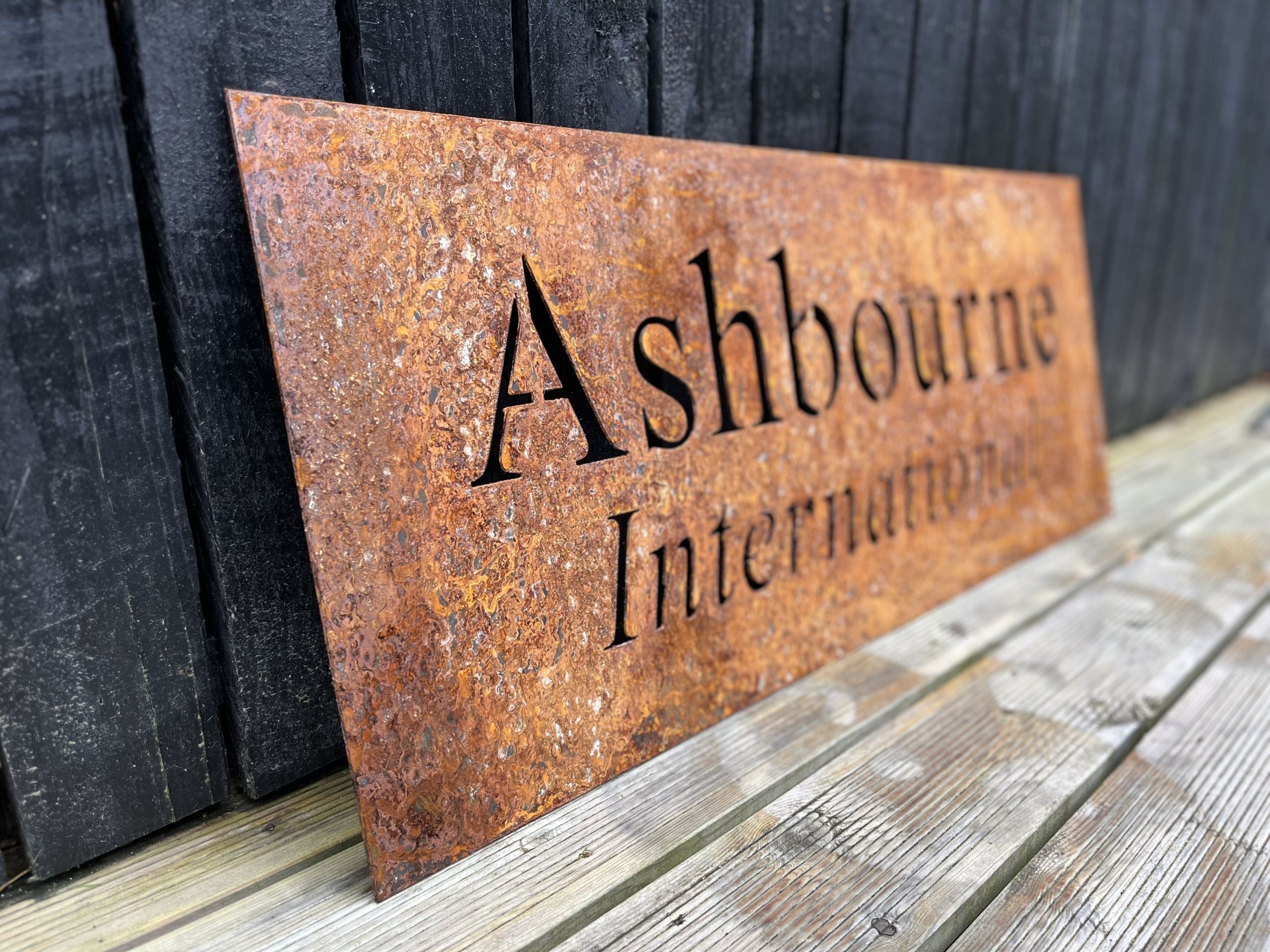 Large Rustic Corten Steel Signs- The perfect no maintenance required wall sign various sizes. - Image 4
