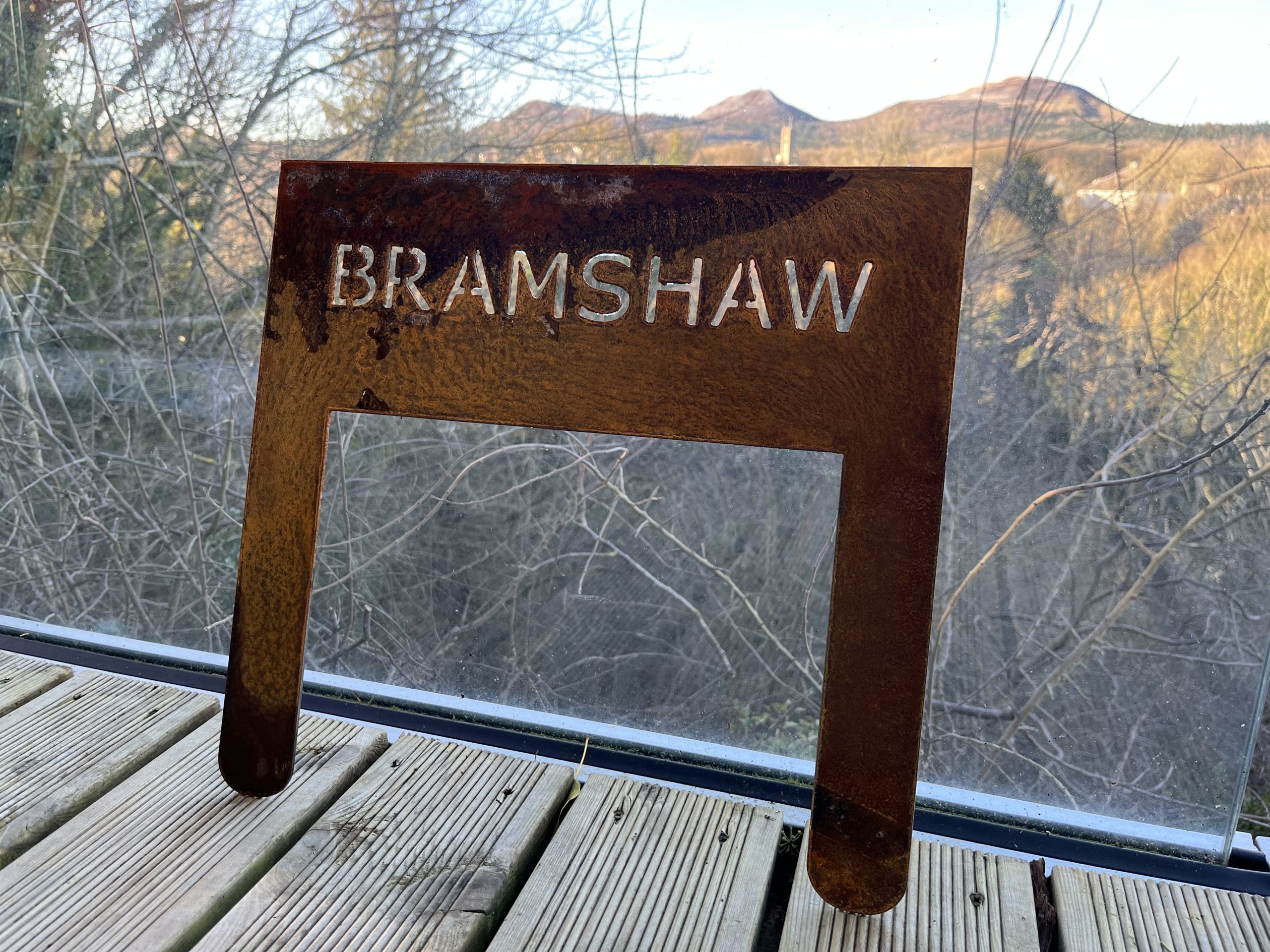 House Signs - House Number - Made With 2mm Thick Corten Steel With Posts for Quick Easy Install -various sizes available No Fixings Required - Image 11
