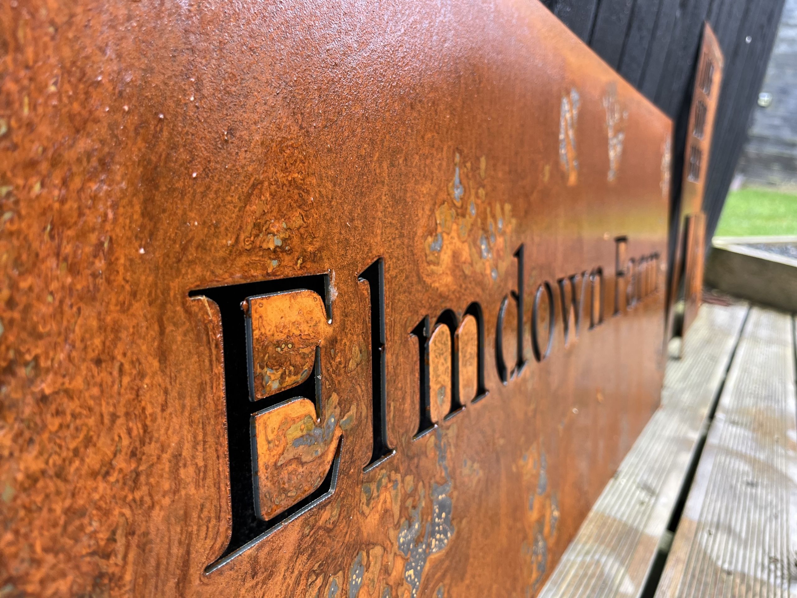 Large Rustic Corten Steel Signs- The perfect no maintenance required wall sign various sizes. - Image 5