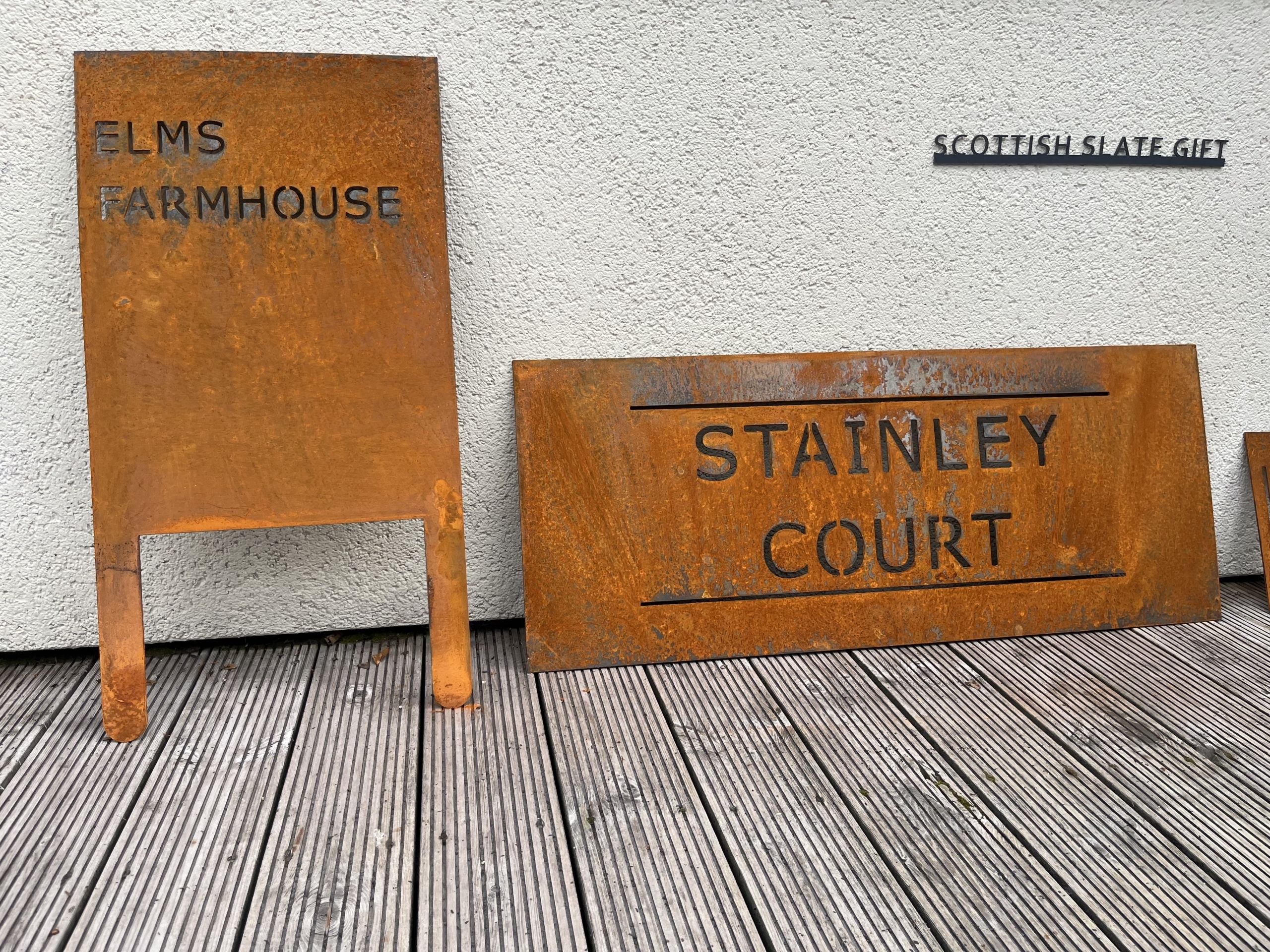 Large Rustic Corten Steel Signs- The perfect no maintenance required wall sign various sizes. - Image 8