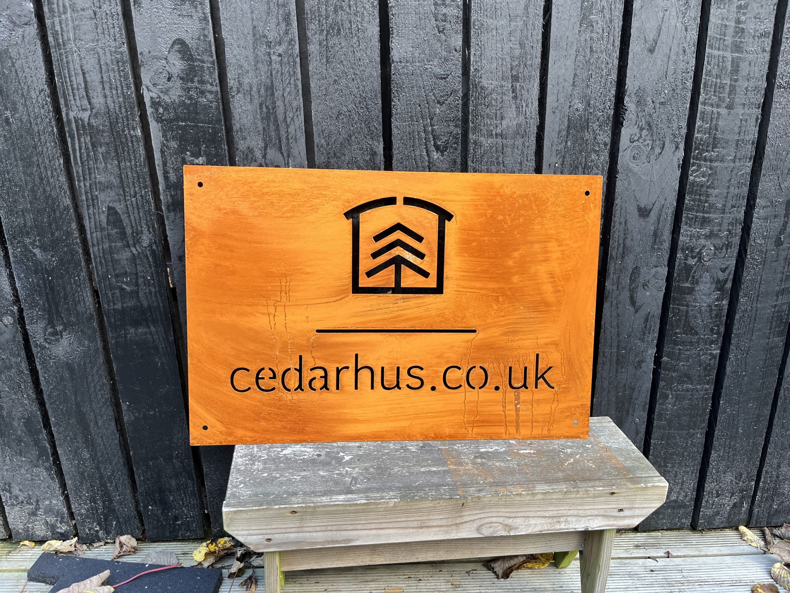 Large Rustic Corten Steel Signs- The perfect no maintenance required wall sign various sizes. - Image 3