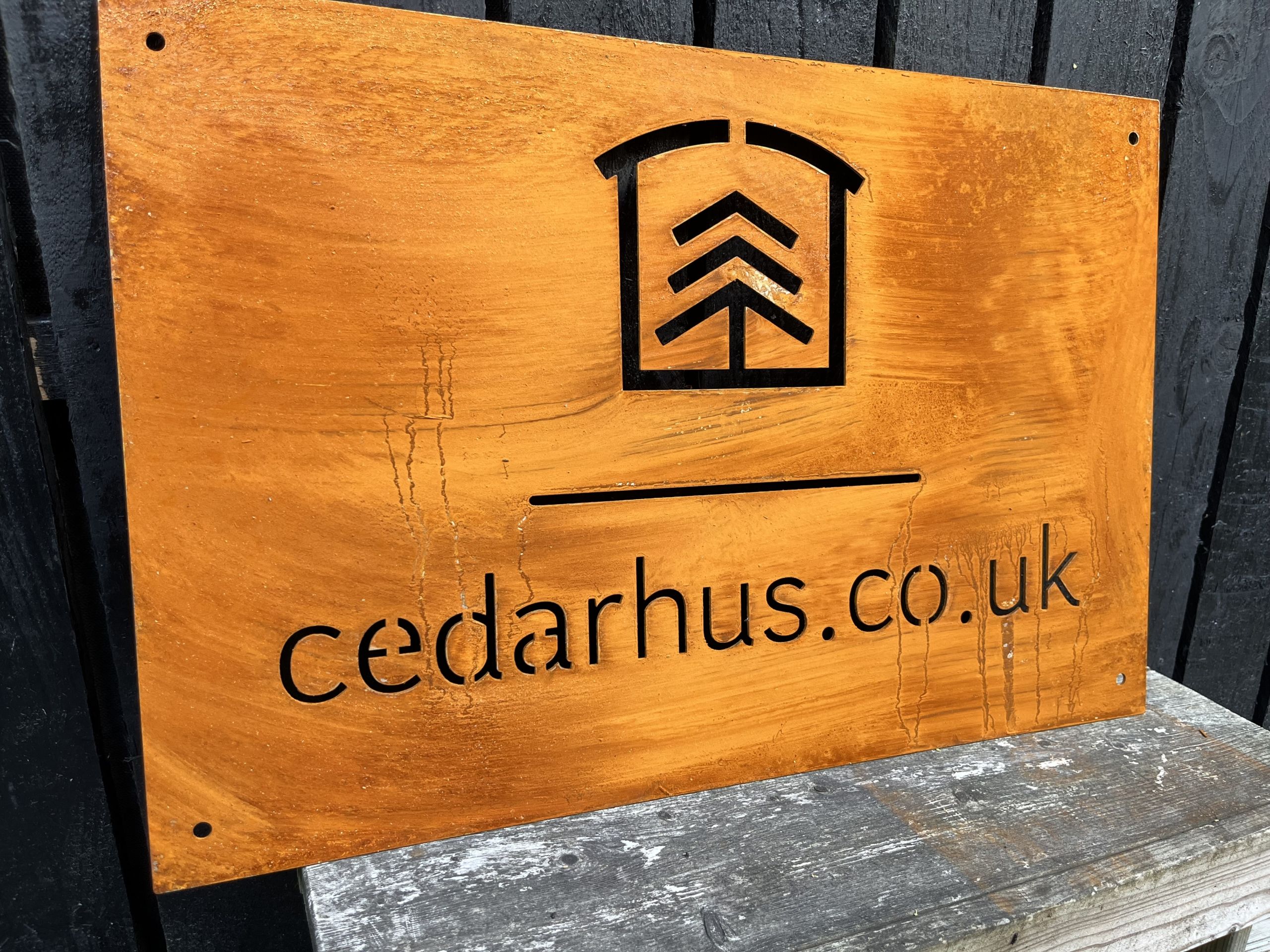 Large Rustic Corten Steel Signs- The perfect no maintenance required wall sign various sizes. - Image 9