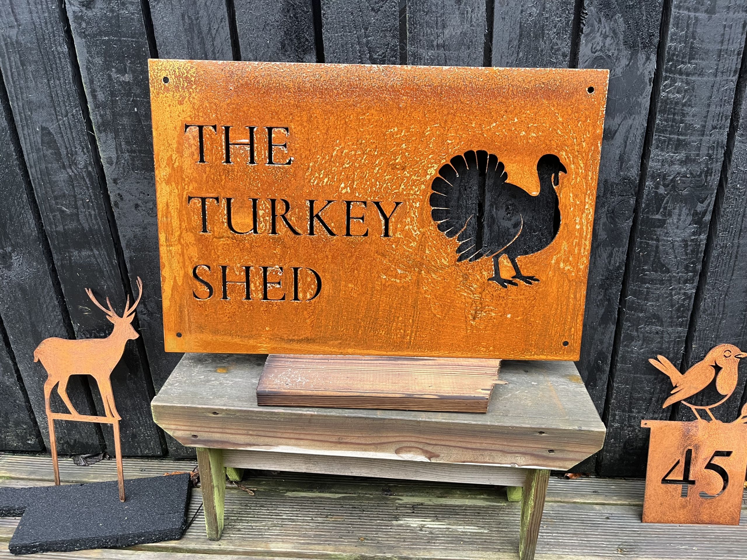 Large Rustic Corten Steel Signs- The perfect no maintenance required wall sign various sizes. - Image 12