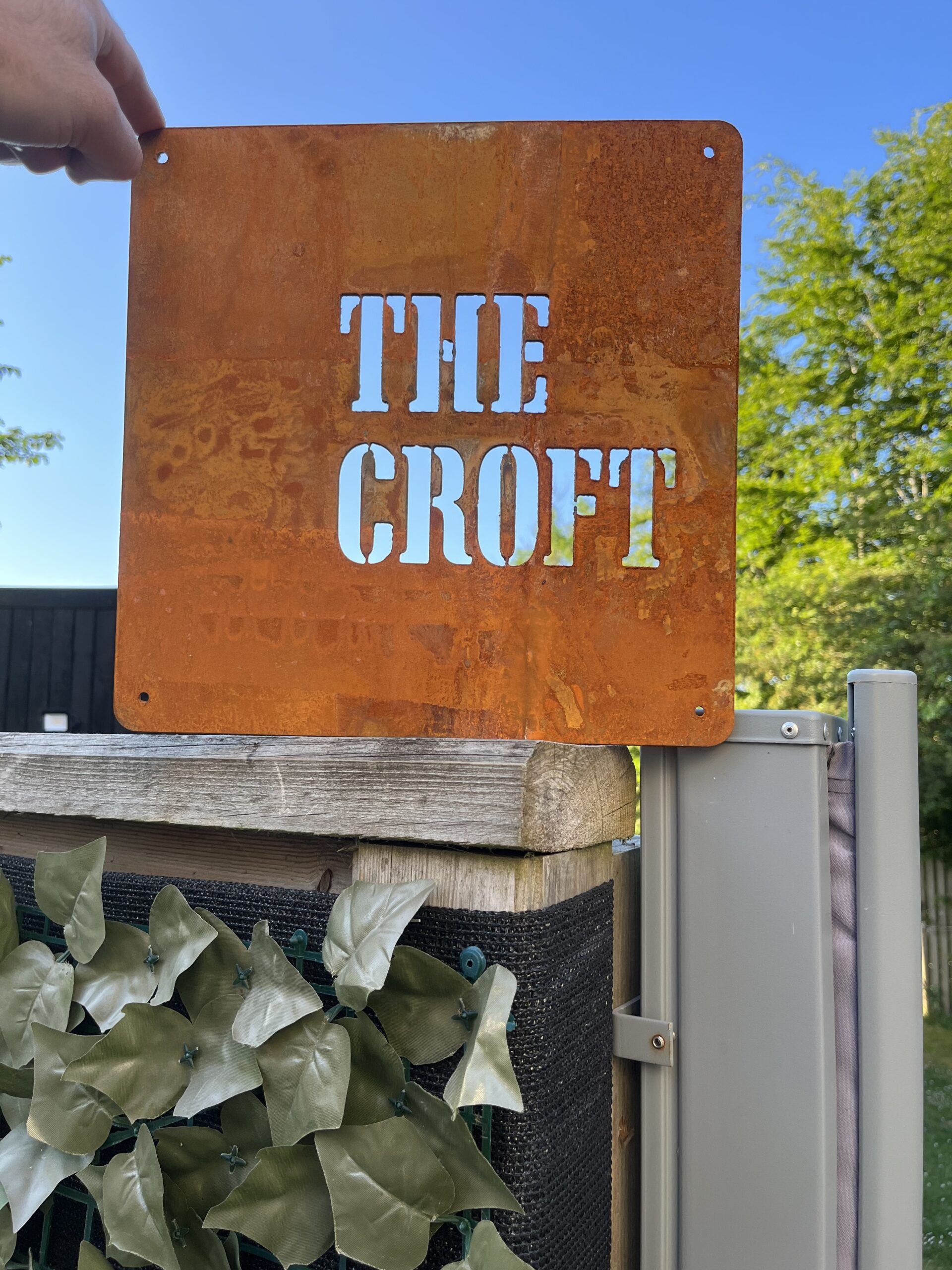 Square Corten Steel Rustic House Gate Fence Wall Sign 2mm thick 300x300mm - Image 5