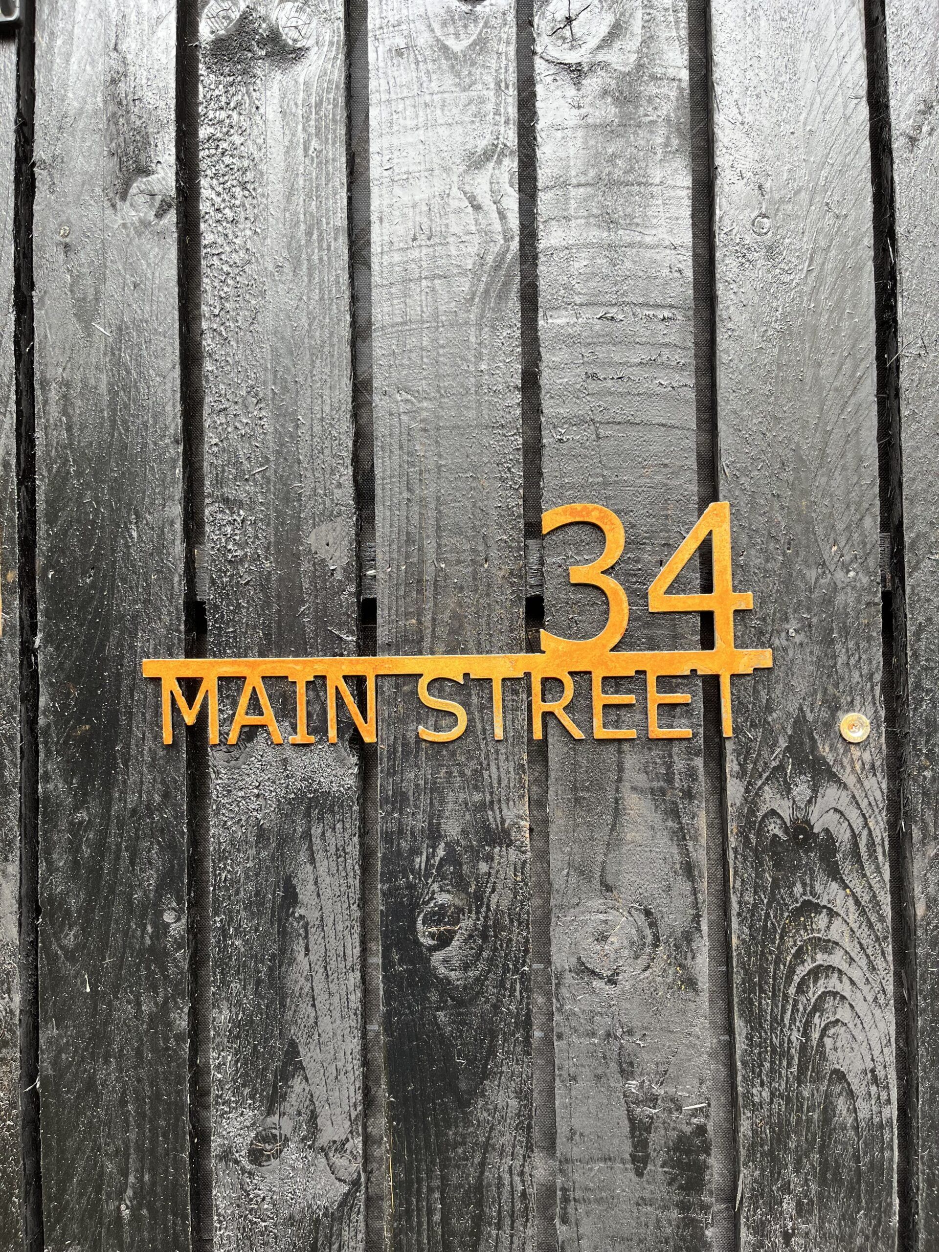 Stylish Corten Steel House Number, Name and Address Sign - Image 4