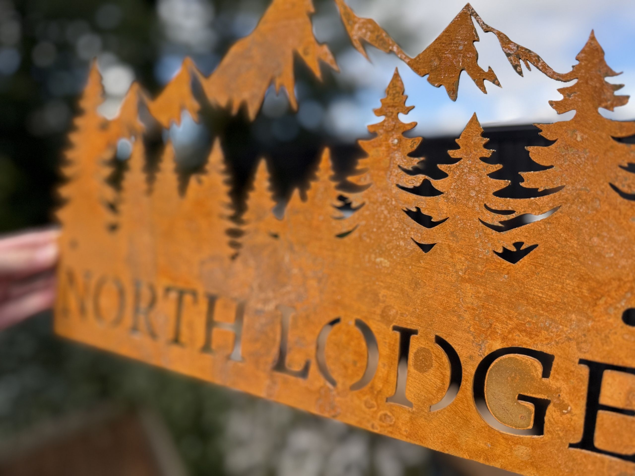 Corten Steel Sign Mountain Forest scene , various sizes available and bespoke. - Image 4