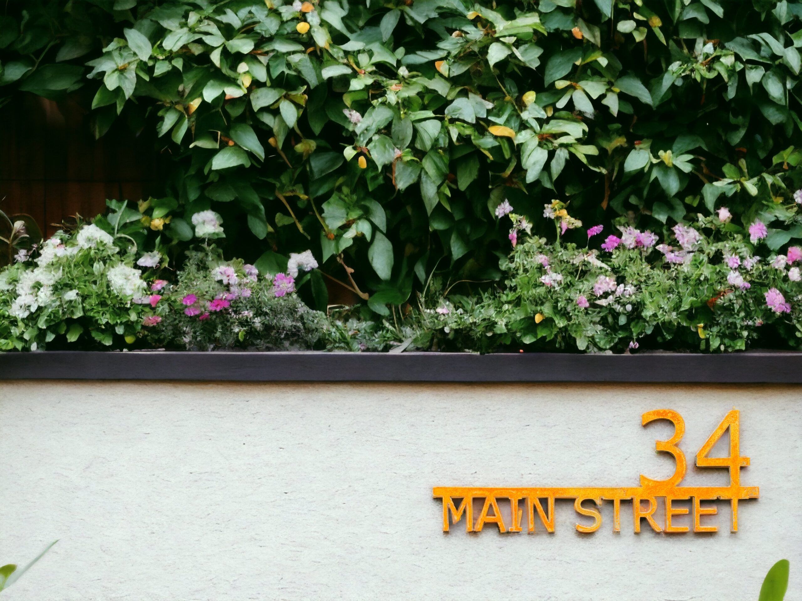 Stylish Corten Steel House Number, Name and Address Sign - Image 2