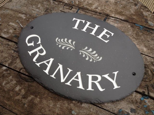 Rustic Edge Large Oval House Signs