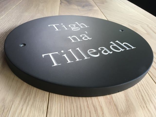 Large Round Slate House Sign
