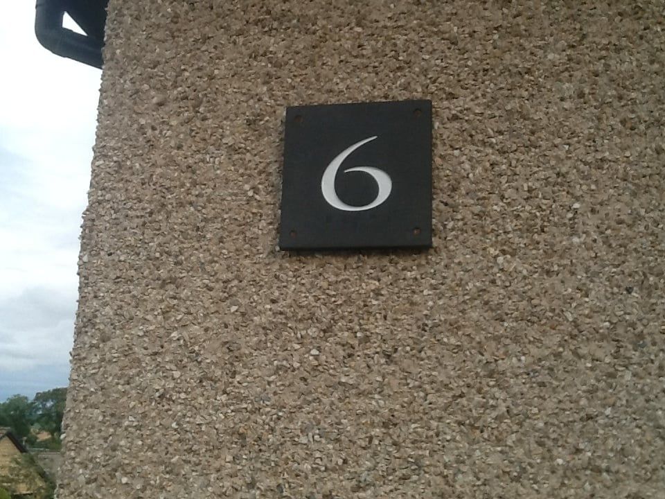 Engraved Slate House Number 150mm x 150mm